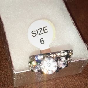 Black silver wedding set